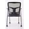 Officesource CoolMesh Collection Nesting Chair with Titanium Gray Frame OSSN6955PBK - alternate 5